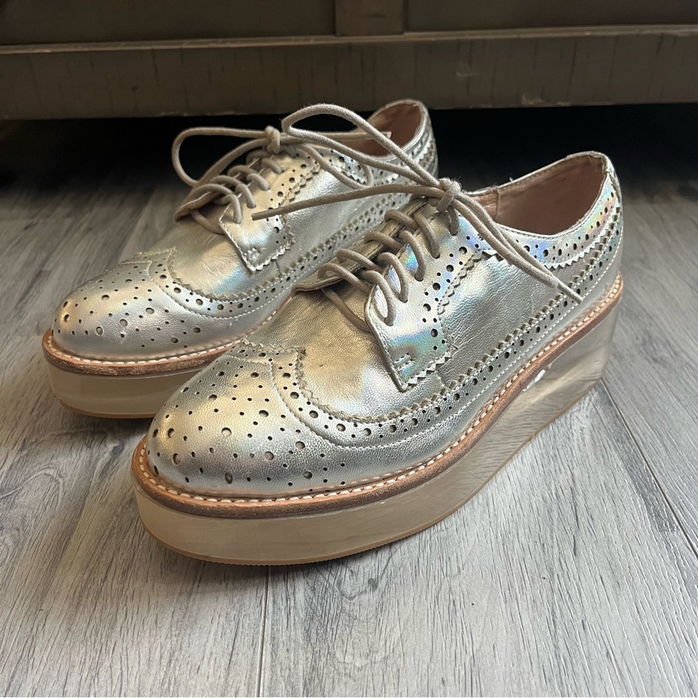 Jeffrey Campbell for Miss KL Adel Holographic Lucite Platform Karmaloop